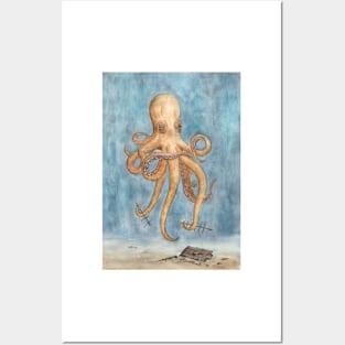 Giant octopus Posters and Art